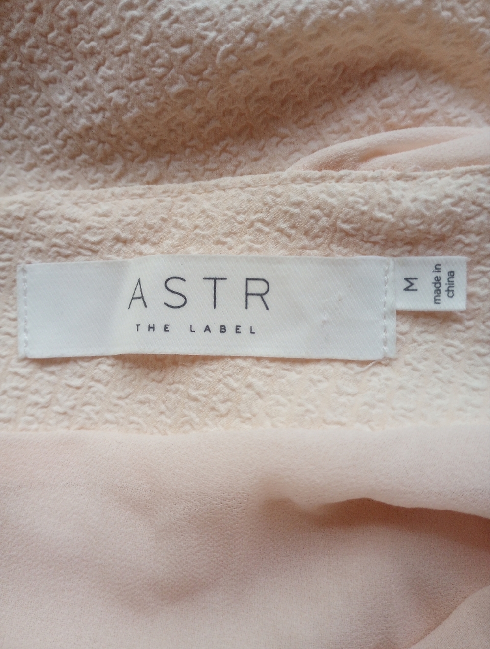 ASTR The Label Puff Sleeve Backless Blush Cream Maxi Dress Tie Back M - Picture 16 of 16